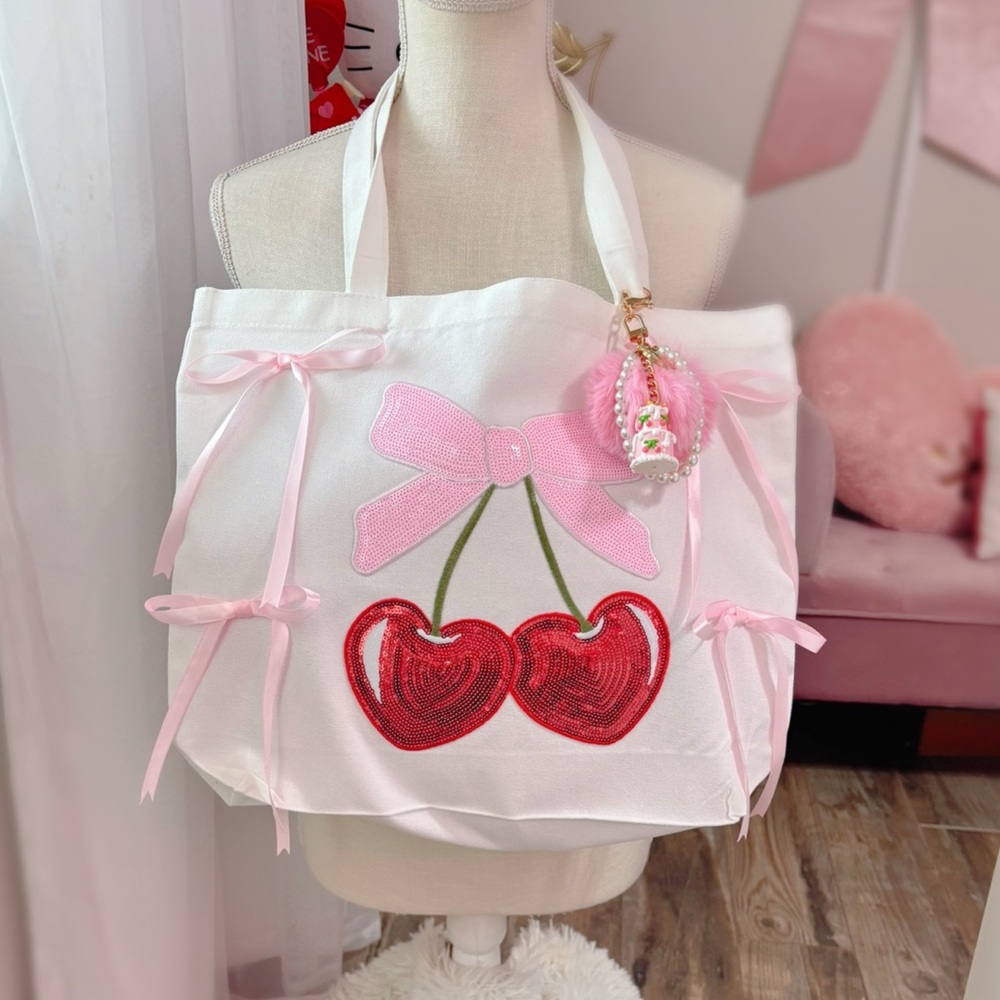 Coquette Cherry Tote Bag